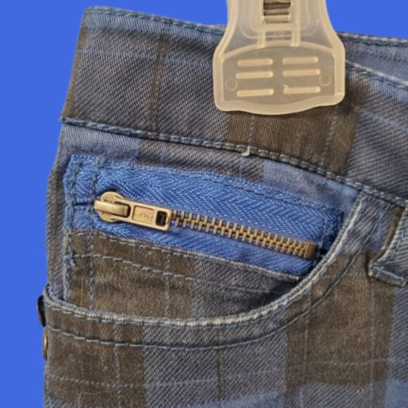 725 Originals Blue Plaid Pants Punk Emo Goth Alternative - Picture 3 of 7